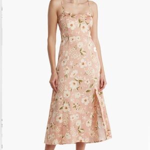 AUGUST SKY Floral MIdi Slit Dress (Med) STUNNING! Like new!!